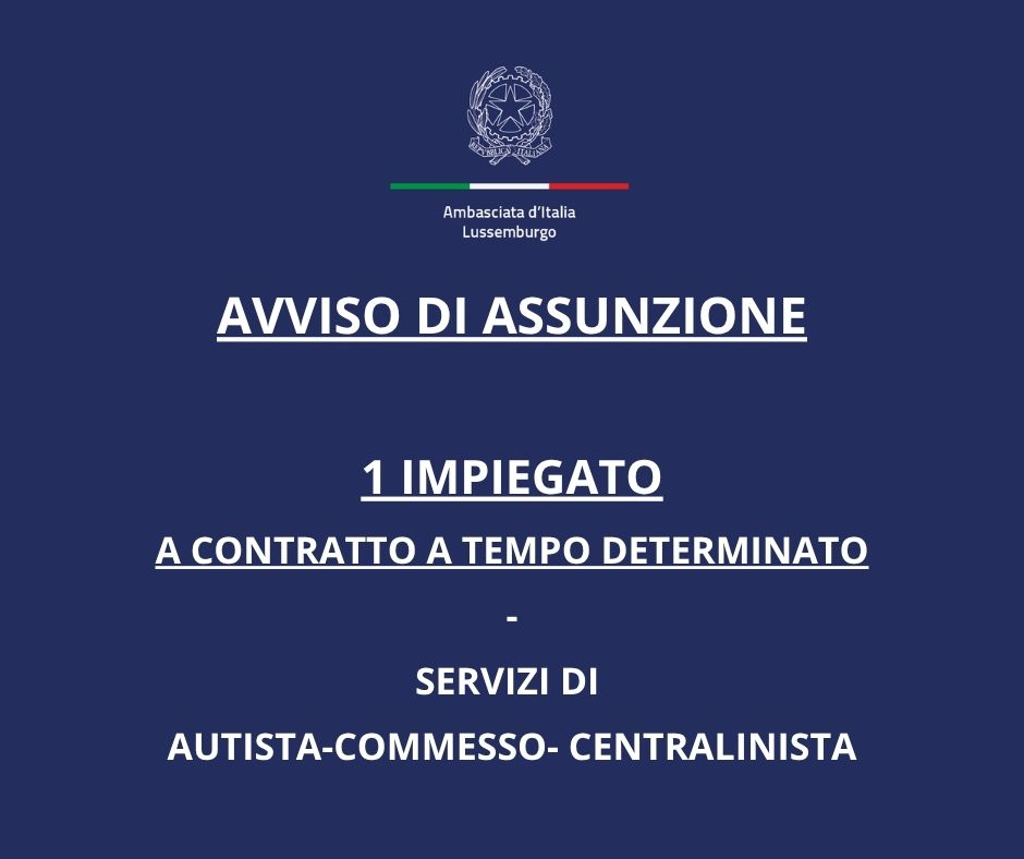 Avviso Assunzione tempo det