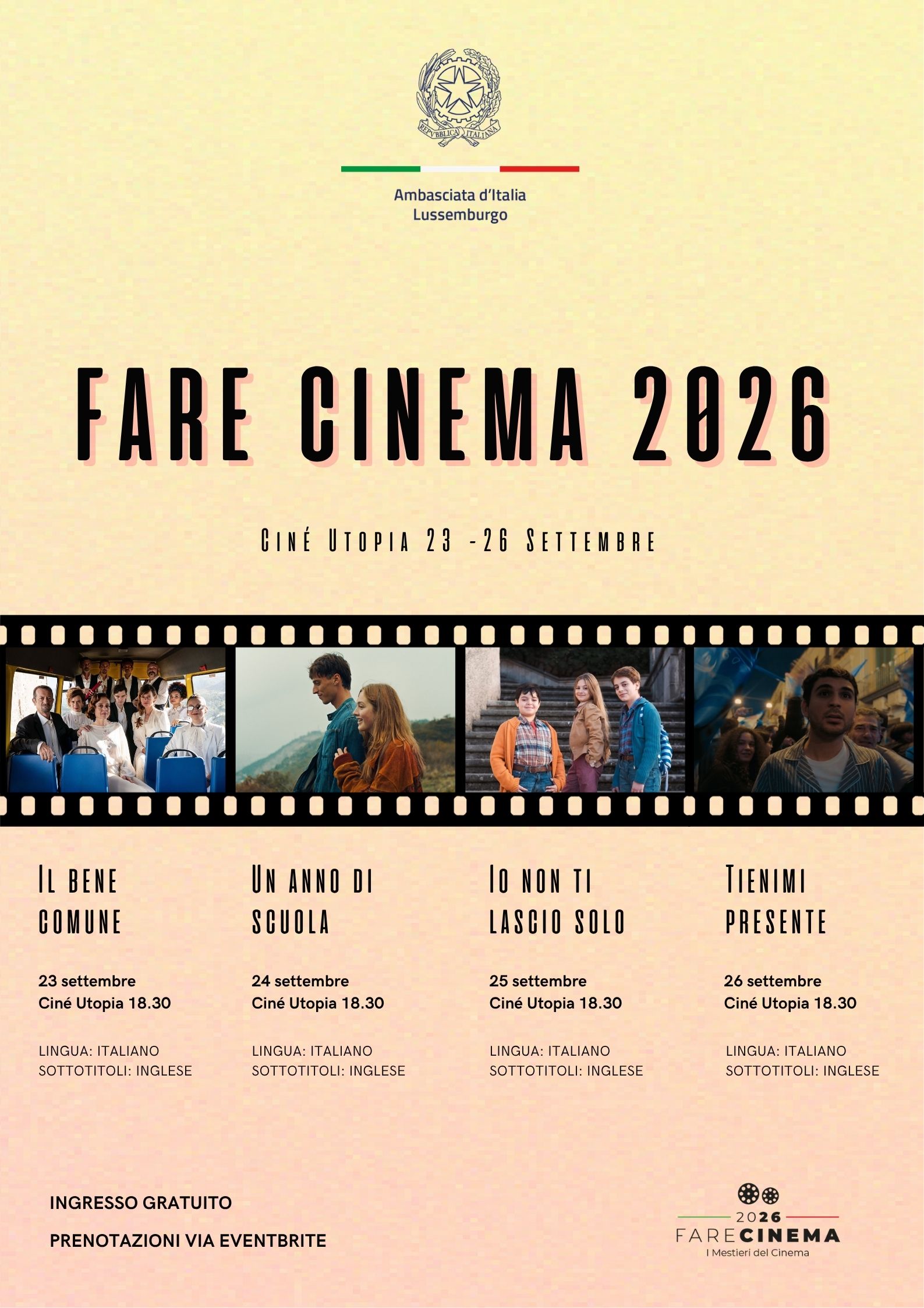 FARE CINEMA 2026 LOCANDINA